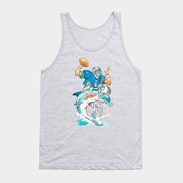 Miami Dolphins Vintage fan art Tank Top by Dystopianpalace